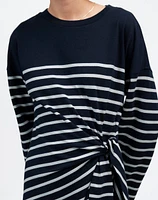 Side-Tie Knit Maxi Dress Stripe | Madewell
