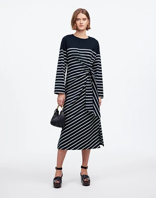 Side-Tie Knit Maxi Dress Stripe | Madewell