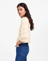 Scalloped-Trim Sweater Tee | Madewell