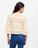 Scalloped-Trim Sweater Tee | Madewell