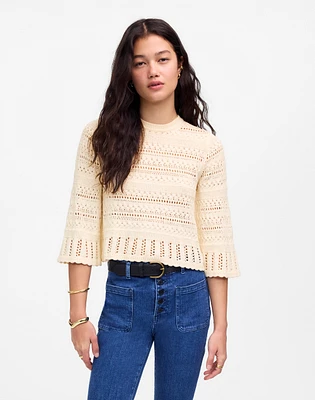 Scalloped-Trim Sweater Tee | Madewell
