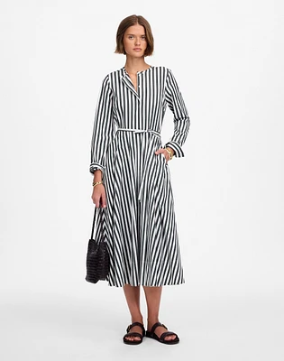 Tie-Waist Midi Shirtdress Stripe | Madewell