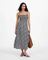 Tie Shoulder Midi Dress Floral | Madewell