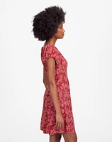 Ruched Scoopneck Mini Dress Floral | Madewell