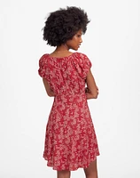 Ruched Scoopneck Mini Dress Floral | Madewell