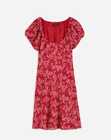 Ruched Scoopneck Mini Dress Floral | Madewell