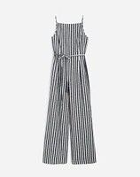 Pleated Wide-Leg Jumpsuit Pinstripe Linen | Madewell