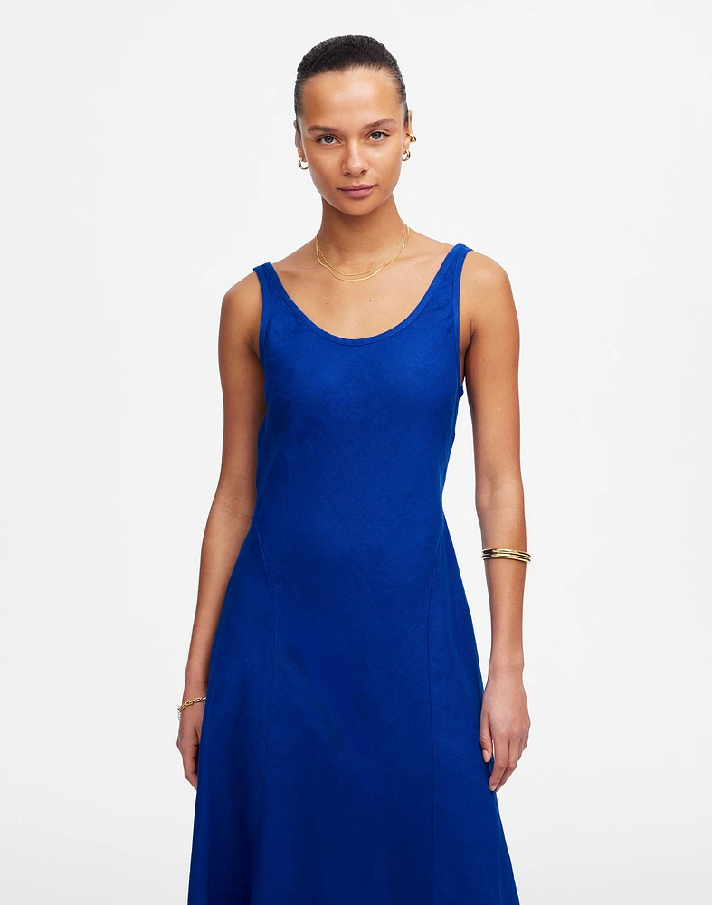Scoopneck Sleeveless Midi Dress 100% Linen | Madewell
