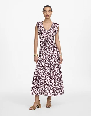 Ruched Flutter Sleeve Midi Dress | Madewell