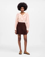 Pleated Linen Mini Skirt | Madewell