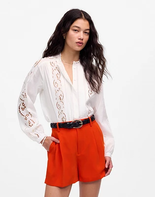 Easy Pleated Trouser Shorts Crepe | Madewell