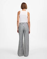 The Zoe Relaxed Wide Pant Linen-Cotton Blend | Madewell