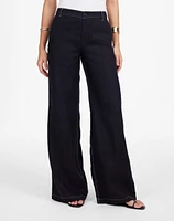 The Tall Zoe Relaxed Wide Pant 100% Linen | Madewell