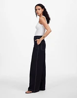 The Tall Zoe Relaxed Wide Pant 100% Linen | Madewell