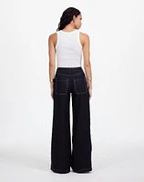 The Tall Zoe Relaxed Wide Pant 100% Linen | Madewell