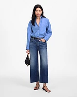 Poplin Oversized Long Button-Up Shirt | Madewell