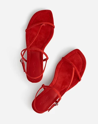 The Maycie Asymmetric T-Strap Sandal | Madewell