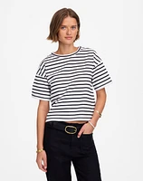 Everyday Boxy Crop Tee Stripe | Madewell