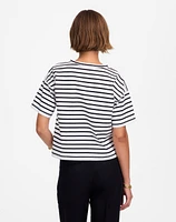 Everyday Boxy Crop Tee Stripe | Madewell
