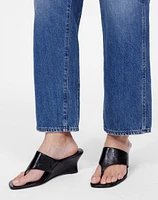 The Deanna Thong Wedge Sandal | Madewell