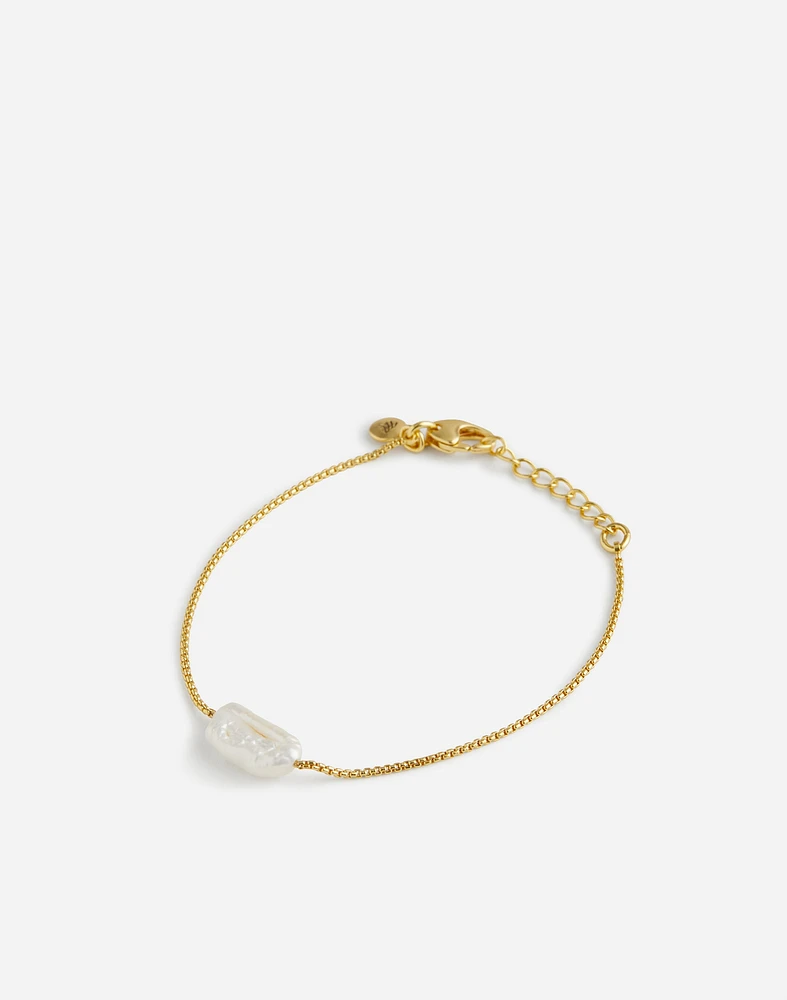 Elongated Freshwater Pearl Chain Bracelet | Madewell