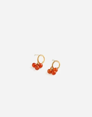 Semiprecious Drop Hoop Earrings | Madewell