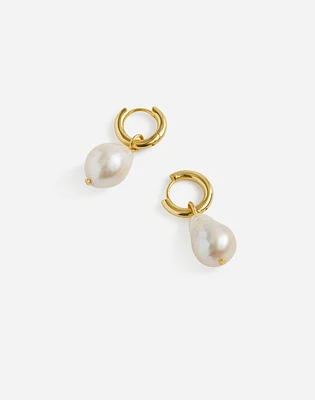 Baroque Freshwater Pearl Statement Hoop Earrings | Madewell