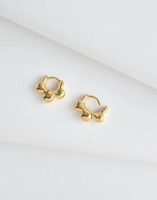 Demi-Fine Floral Huggie Hoop Earrings | Madewell