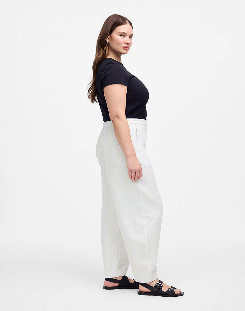Pull-On Barrel Pants 100% Linen | Madewell