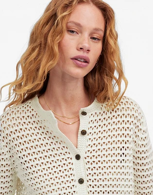Open-Stitch Crewneck Sweater | Madewell