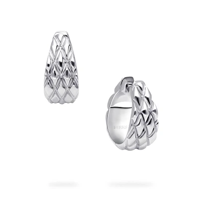 Silver Serpent Hoops, 20MM