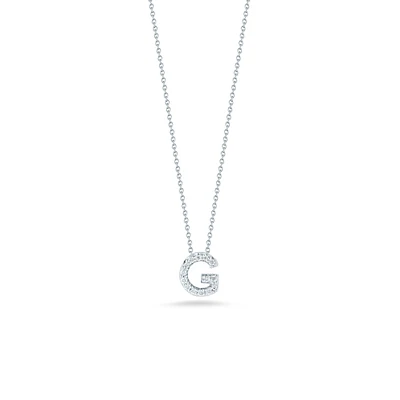 Tiny Treasures Love Letter White Gold and Diamond Pendant