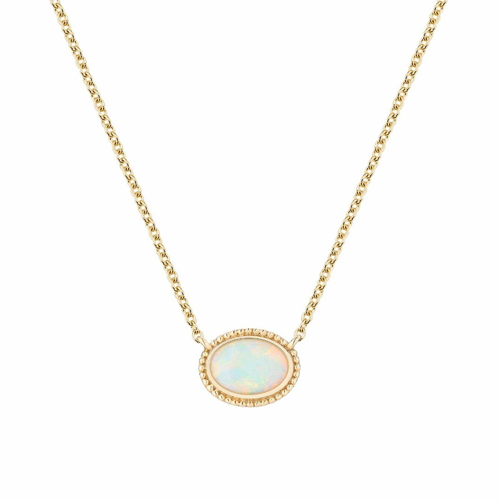 Yellow Gold and Opal Pendant
