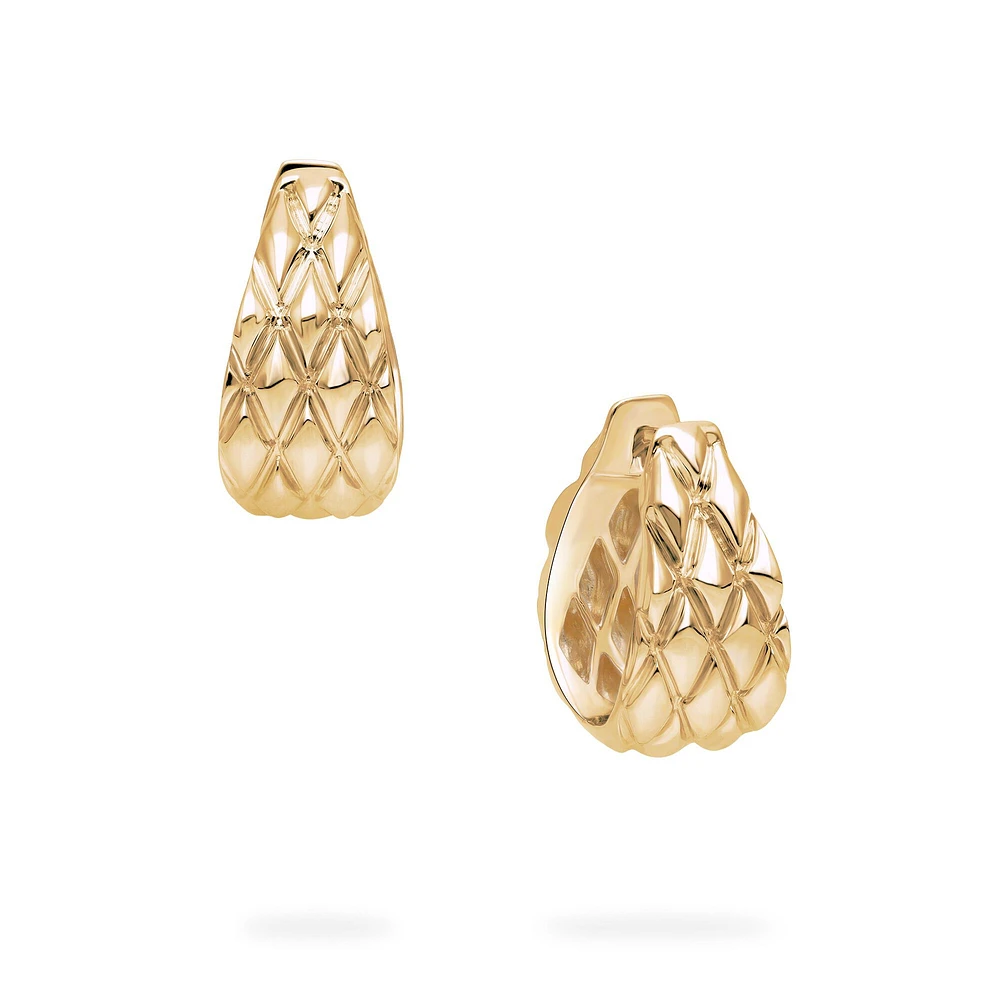 Yellow Gold Serpent Hoops, 20MM
