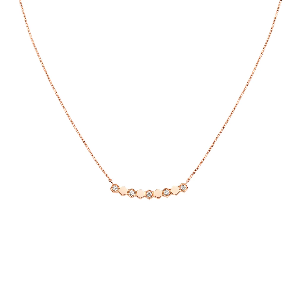 Bee de Chaumet Rose Gold and Diamond Pendant