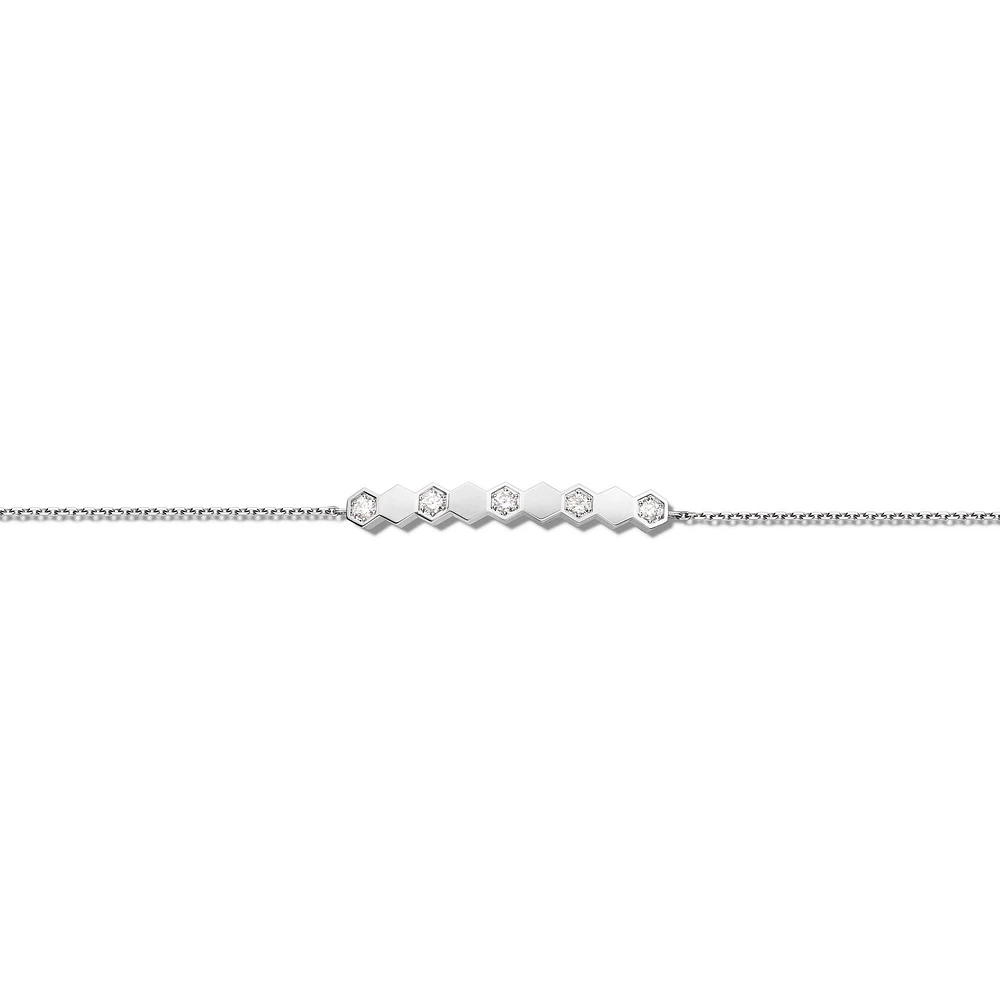 Bee de Chaumet White Gold and Diamond Bracelet
