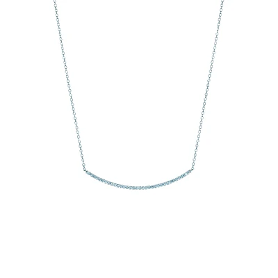 Diamond Curved Bar Necklace