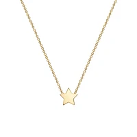 Yellow Gold Star Pendant for Kids