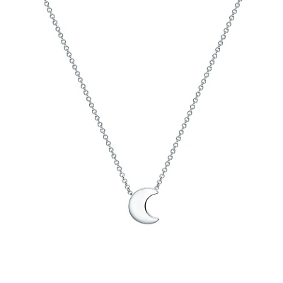 Silver Moon Pendant for Kids