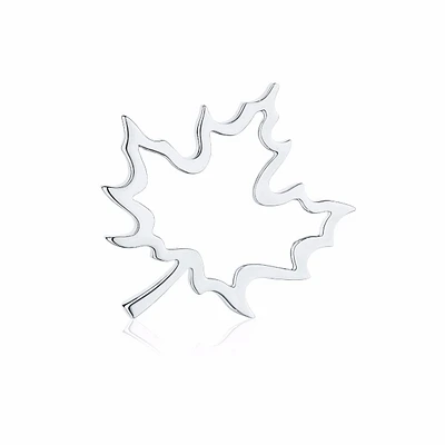 Maple Leaf Brooch, Sterling Silver