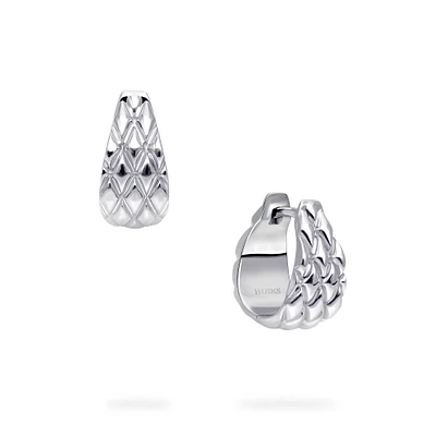 Silver Serpent Hoops, 15MM