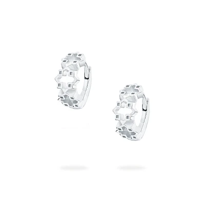 Silver Muse Huggie Earrings
