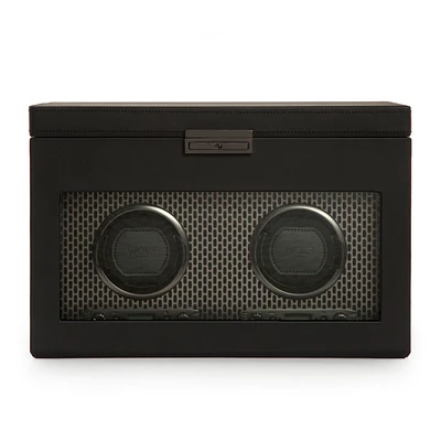 Axis Powder Coat Grey 2 Piece Watch Winder with Storage