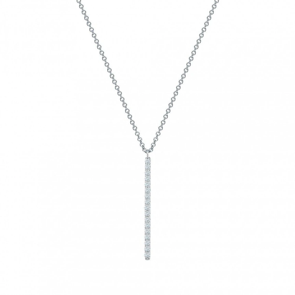 Vertical Diamond Bar Necklace