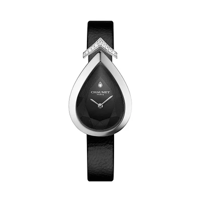 Joséphine Aigrette Quartz 27 X 20 mm Stainless Steel and Diamond