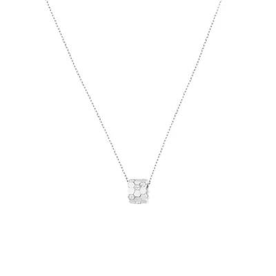 Bee de Chaumet Small White Gold and Diamond Pendant