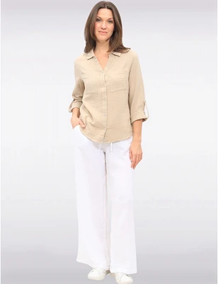 Pantalon Large Coton Vegan par Point Zero