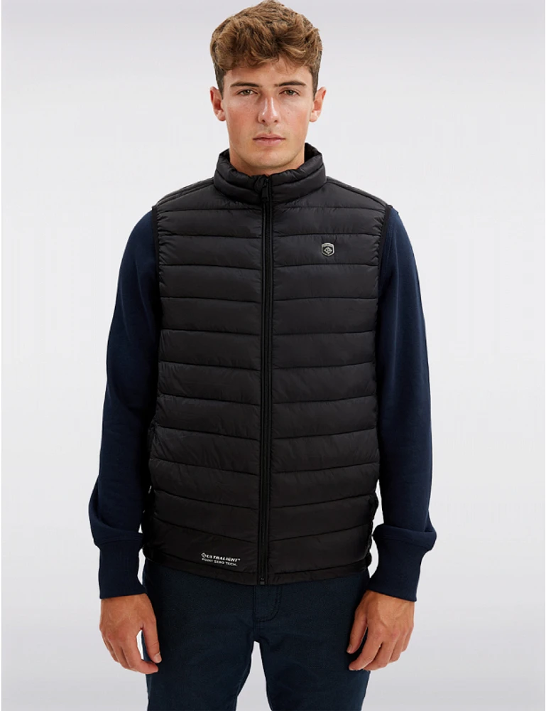 Gilet Matelassé Ultraléger Noir par Point Zero