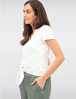 Haut Vegan Pointelle V par Point Zero