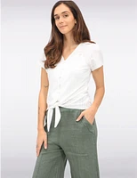 Haut Vegan Pointelle V par Point Zero